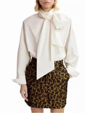 Essentiel Antwerp Mini Skirt in Leopard Print 38/US 8